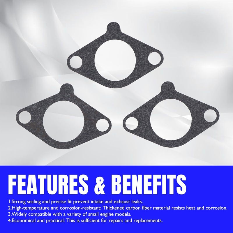 OXCANO JN6-13567-00 3 PCS G29 Carburetor Joint Gasket Compatible with Yamaha Golf cart G16 G16A G17 G18 G19 G20 G21 G22 G22A-G27 G29 Drive, Yamaha Gas 4-Cycle Engines Club car 1995-present - Image 4